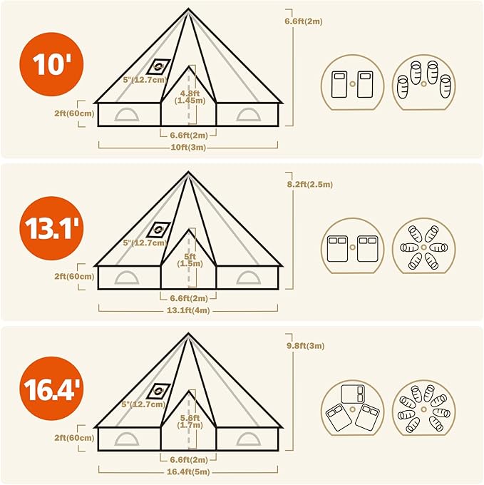 Upland Silver Canvas Bell Tent