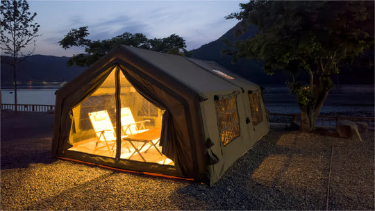 Inflatable Glamping Tent-  Koala 7 Khaki for 2-8 person