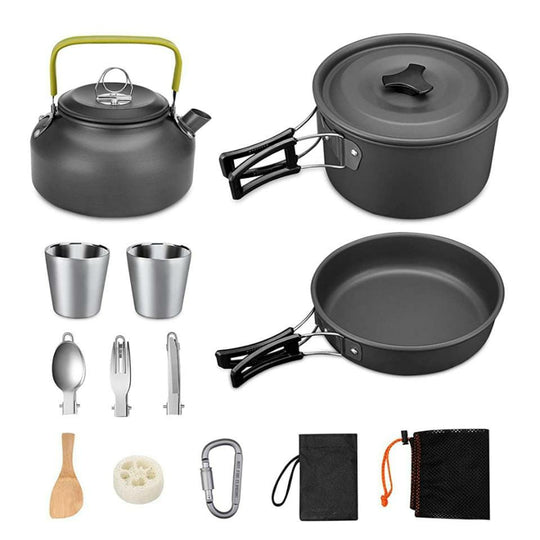 Camping Cookware and Stove Kitchen Set