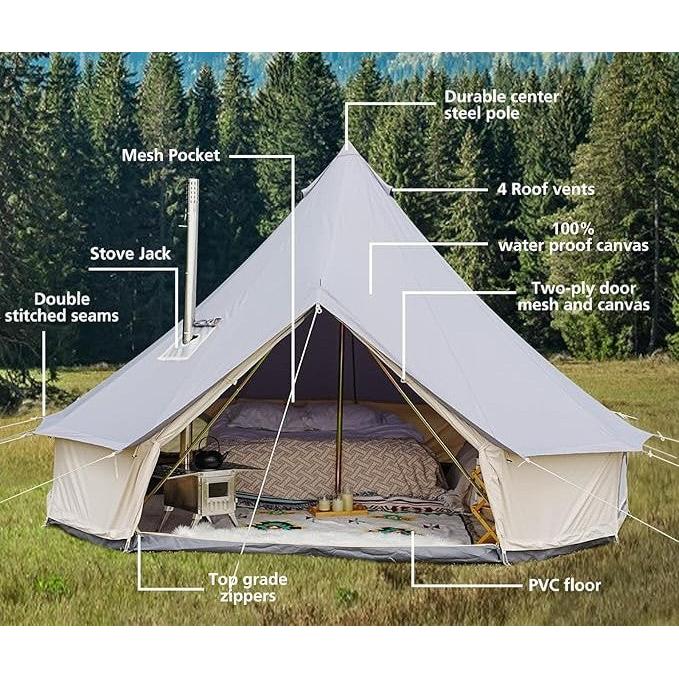 Upland Silver Canvas Bell Tent