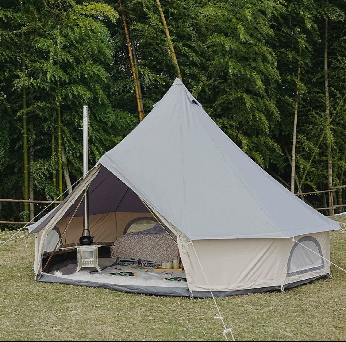 Upland Silver Canvas Bell Tent