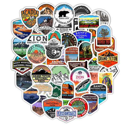 National Park Stickers - set of 50