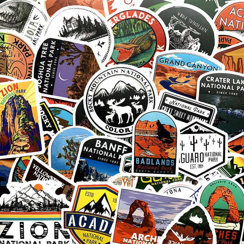 National Park Stickers - set of 50