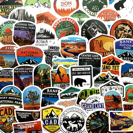 National Park Stickers - set of 50