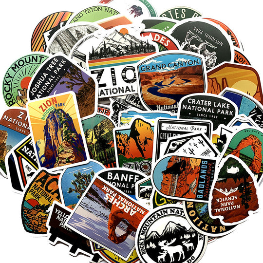 National Park Stickers - set of 50