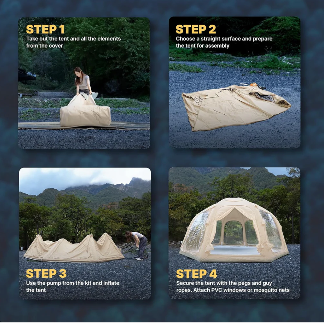 Octopus Inflatable Tent for 2-4 people