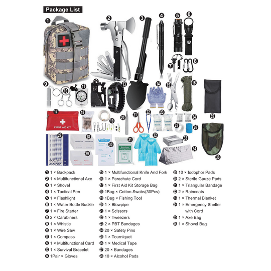 All-in-One Survival Kit (125 Pieces)