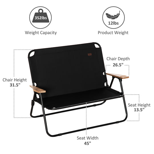 Double Folding Camping Chair